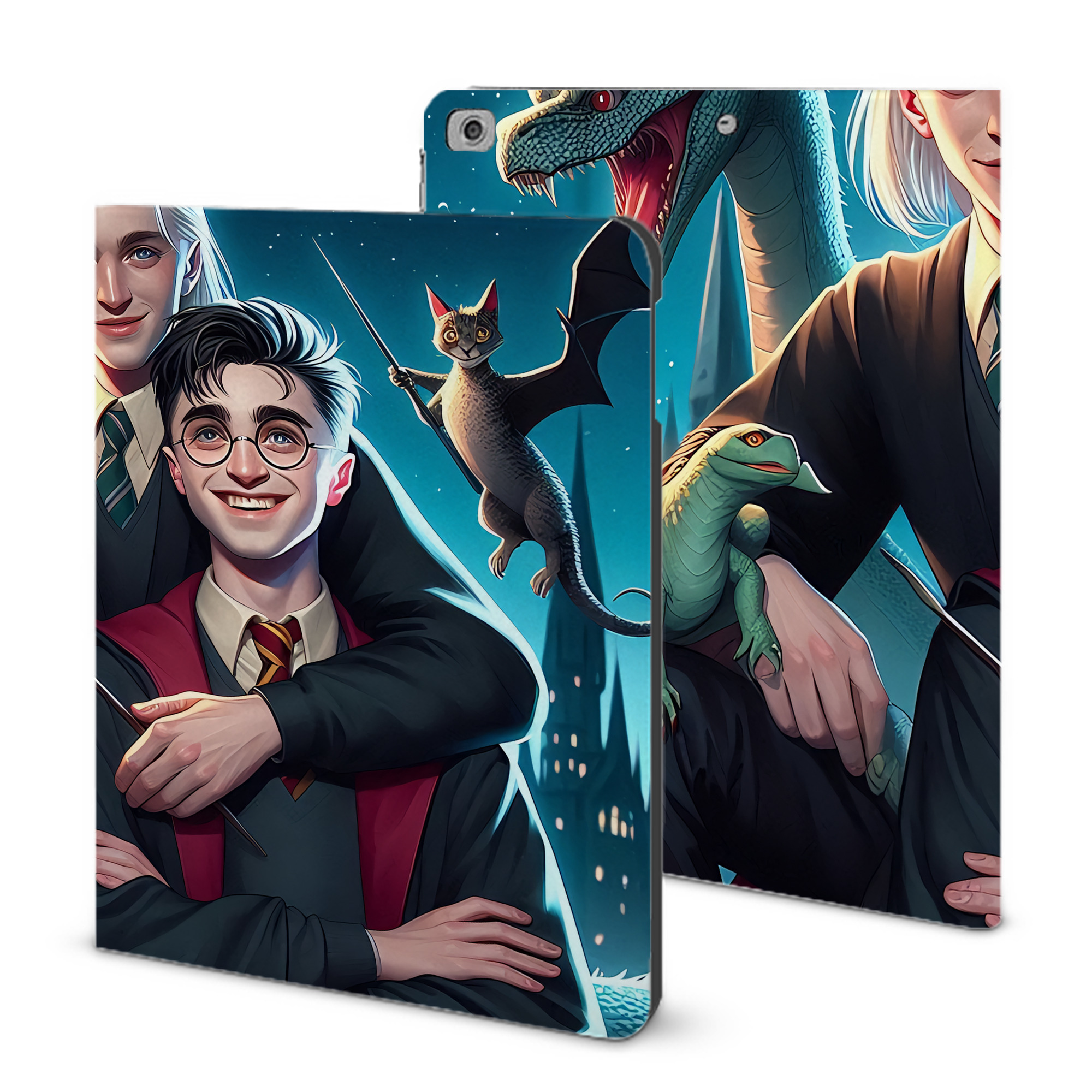 （画像用） Harry Potter ハリー・ポッターシリーズ IPad ケース ブック型 PUレザー TPU 耐衝撃 軽量 薄型 ペン収納なし 全面保護 IPad 各モデル対応